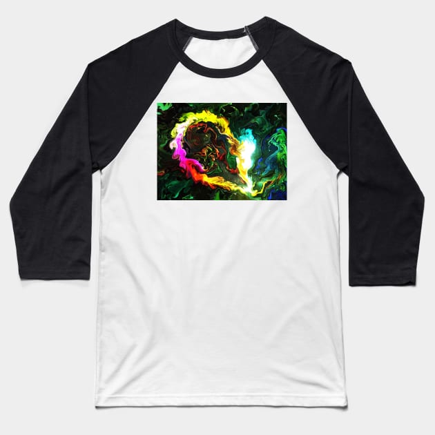 Abstraction #0018 Baseball T-Shirt by 3DVictory